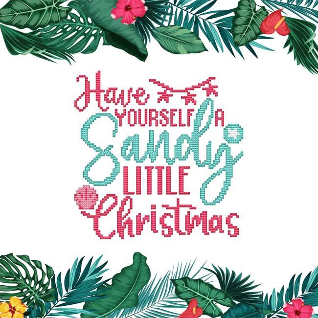 (image for) Tropical Christmas Saying - Have Yourself A Sandy Little Christmas
